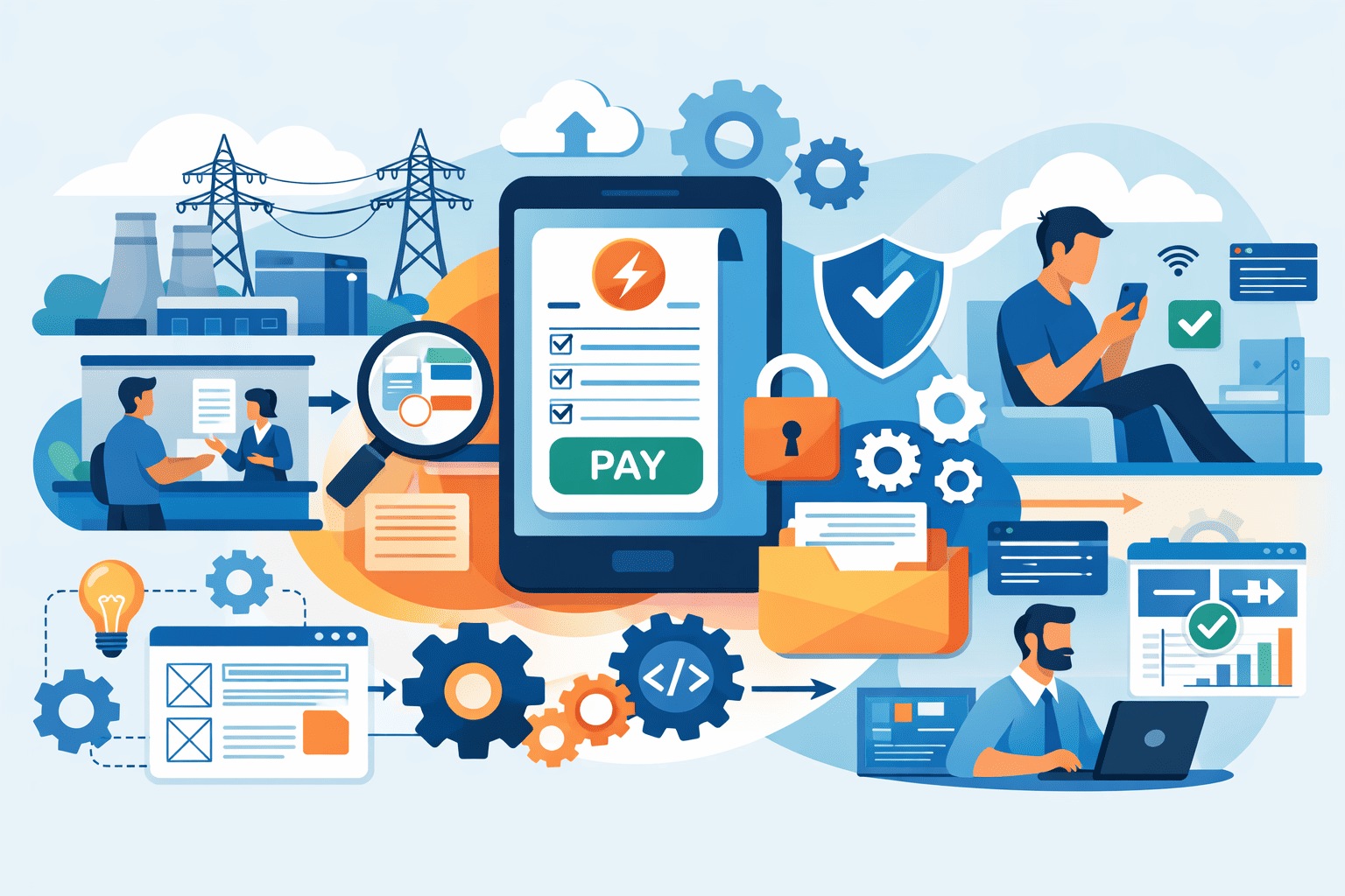 كفاءة رقمية متقدمة لدفع فواتير الكهرباء.